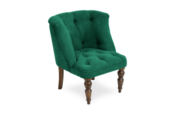 Кресло на ножках Бриджит зеленый ножки коричневые в Абакане