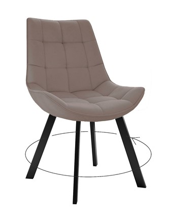 Мягкий стул 263 Поворотный, Микровелюр B5 Latte / опоры черные в Абакане - изображение