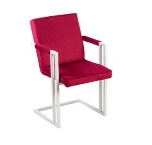 Кухонный стул Бруно, Белый/Аврора 11(бордовый) в Абакане