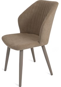 Обеденный стул Бьянка, ноги мокко круглые XXL (R38)/велюр T170 Бежевый в Абакане