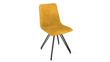 Обеденный стул Хьюго К4 (Черный муар/Микровелюр Wellmart Yellow) в Абакане