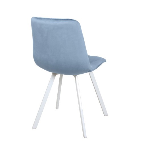 Мягкий стул Рокки WX-221 эмаль белая велюр голубой в Абакане - изображение 4