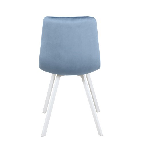 Мягкий стул Рокки WX-221 эмаль белая велюр голубой в Абакане - изображение 5
