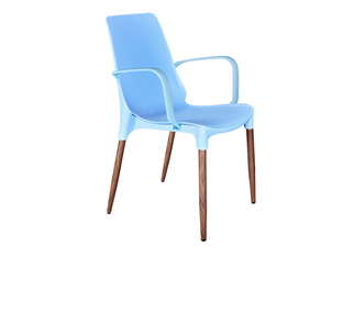 Обеденный стул SHT-ST76/S424-С (голубой/темный орех) в Абакане
