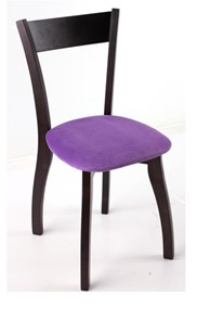 Кухонный стул Лугано каркас массив венге, велюр -  инфинити фиолетовый в Абакане