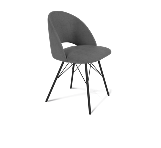Обеденный стул SHT-ST34 / SHT-S37 (платиново-серый/черный муар) в Абакане