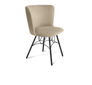 Обеденный стул SHT-ST36 / SHT-S100 (ванильный крем/черный муар) в Абакане
