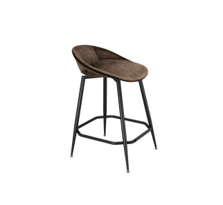 Полубарный стул SHT-ST19-SF1 / SHT-S148-1 (кофейный трюфель/черный муар) в Абакане
