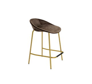 Полубарный стул SHT-ST19-SF1 / SHT-S29P-1 (кофейный трюфель/золото) в Абакане