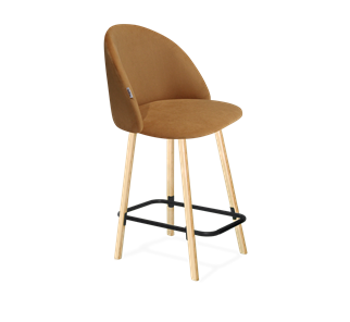Полубарный стул SHT-ST35 / SHT-S94-1 (горчичный/прозрачный лак/черный муар) в Абакане