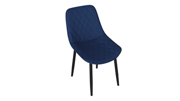 Обеденный стул Oscar (Черный муар/Велюр L005 синий) в Абакане