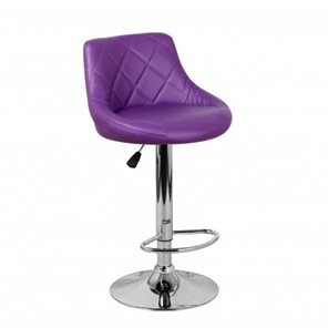 Барный стул Комфорт с мягкой спинкой WX-2396 экокожа фиолетовый в Абакане - предосмотр 1