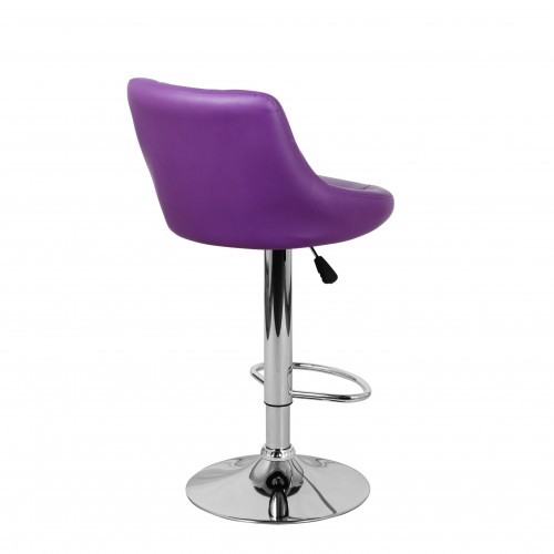 Барный стул Комфорт с мягкой спинкой WX-2396 экокожа фиолетовый в Абакане - изображение 4