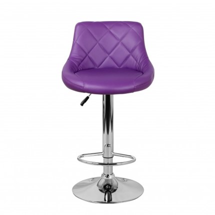 Барный стул Комфорт с мягкой спинкой WX-2396 экокожа фиолетовый в Абакане - изображение