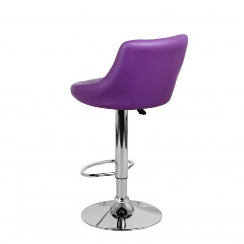 Барный стул Комфорт с мягкой спинкой WX-2396 экокожа фиолетовый в Абакане - изображение 6
