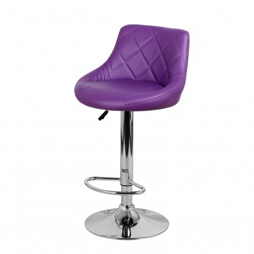 Барный стул Комфорт с мягкой спинкой WX-2396 экокожа фиолетовый в Абакане - изображение 8