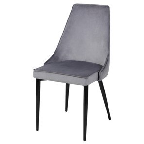 Дизайнерский стул Лорд СРП-071 Эмаль черная Веллюто серый в Абакане