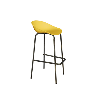 Барный стул SHT-ST19/S29 (желтый/черный муар/золотая патина) в Абакане