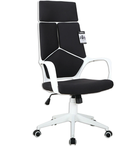 Кресло офисное Brabix Premium Prime EX-515 (пластик белый, ткань, черное) 531812 в Абакане