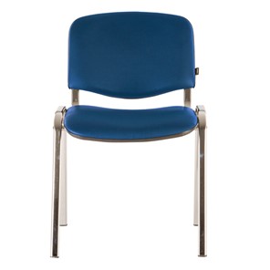 Офисный стул Brabix Iso CF-001 (хромированный каркас, кожзам синий) 531428 в Абакане