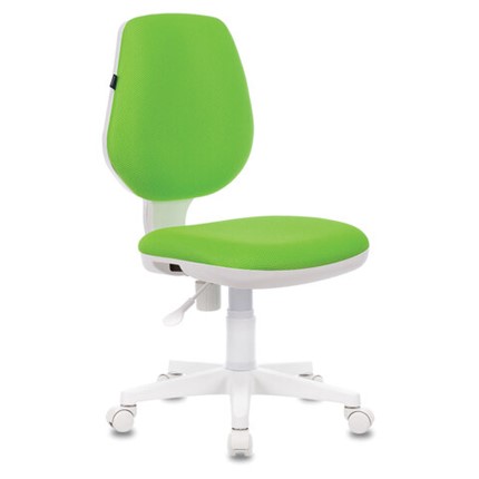 Офисное кресло Brabix Fancy MG-201W (без подлокотников, пластик белый, салатовое) 532414 в Абакане - изображение