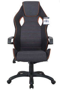 Кресло компьютерное Brabix Techno Pro GM-003 (ткань, черное/серое, вставки оранжевые) в Абакане