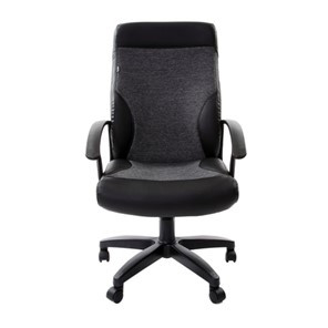 Компьютерное кресло Brabix Trust EX-535 (экокожа черная, ткань серая) в Абакане