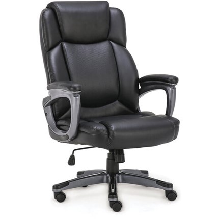 Кресло компьютерное Brabix Premium Favorite EX-577 (пружинный блок, рециклированная кожа, черное) 531934 в Абакане - изображение