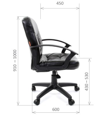 Кресло офисное CHAIRMAN 651 ЭКО коричневое в Абакане - изображение 2