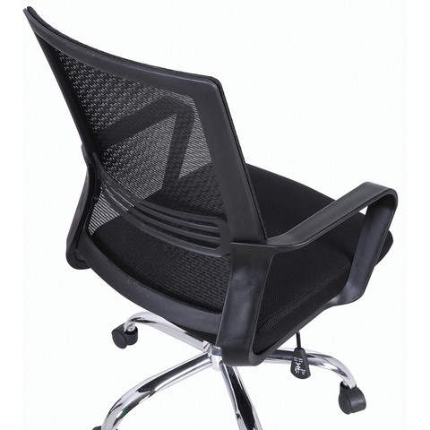Офисное кресло Brabix Daily MG-317 (с подлокотниками, хром, черное) 531833 в Абакане - изображение 8
