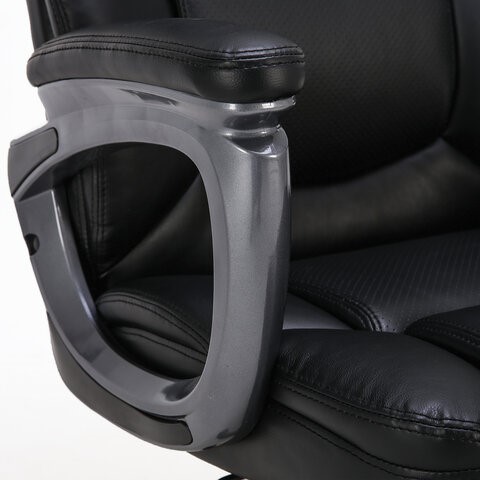 Кресло компьютерное Brabix Premium Favorite EX-577 (пружинный блок, рециклированная кожа, черное) 531934 в Абакане - изображение 9
