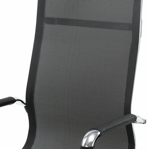 Кресло офисное Brabix Line EX-530 (хром, сетка, черное) 531846 в Абакане - изображение 6