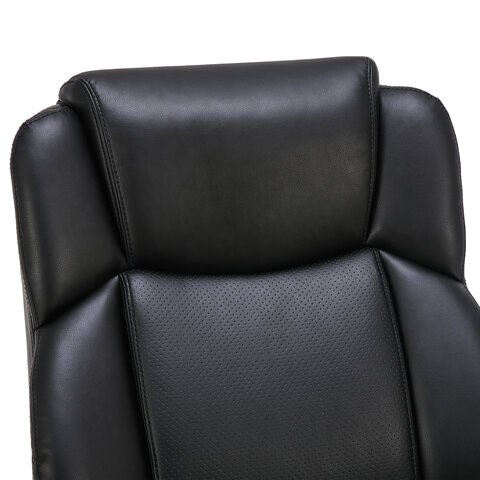 Кресло компьютерное Brabix Premium Favorite EX-577 (пружинный блок, рециклированная кожа, черное) 531934 в Абакане - изображение 5