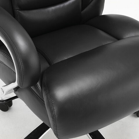 Кресло компьютерное Brabix Premium Pride HD-100 (натуральная кожа, черное) 531940 в Абакане - изображение 5