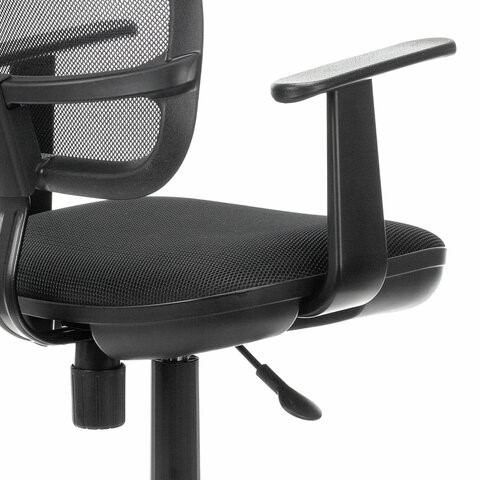 Кресло компьютерное Brabix Drive MG-350 (с подлокотниками, сетка, черное) 532082 в Абакане - изображение 5