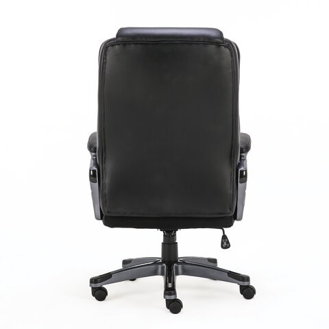 Кресло компьютерное Brabix Premium Favorite EX-577 (пружинный блок, рециклированная кожа, черное) 531934 в Абакане - изображение 4