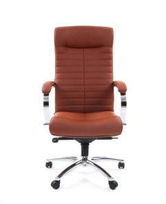 Кресло компьютерное CHAIRMAN 480 Экокожа Terra 111 (коричневая) в Абакане - предосмотр 1
