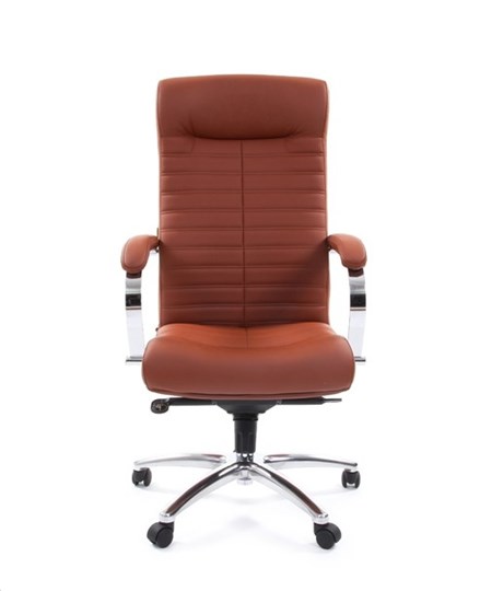 Кресло компьютерное CHAIRMAN 480 Экокожа Terra 111 (коричневая) в Абакане - изображение 1