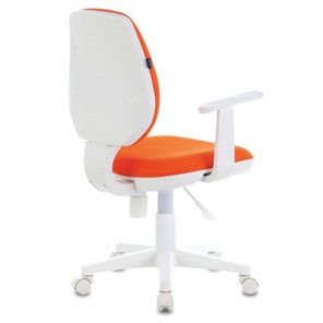 Офисное кресло Brabix Fancy MG-201W (с подлокотниками, пластик белый, оранжевое) 532410 в Абакане - предосмотр 2