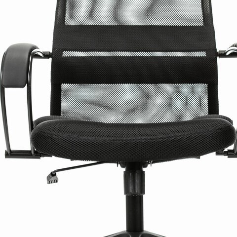 Офисное кресло Brabix Premium Stalker EX-608 PL (ткань-сетка/кожзам, черное) 532090 в Абакане - изображение 10