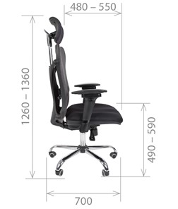 Кресло компьютерное CHAIRMAN 769, ткань TW 11, цвет черный в Абакане - предосмотр 2