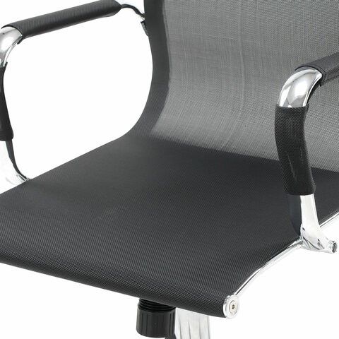 Кресло офисное Brabix Line EX-530 (хром, сетка, черное) 531846 в Абакане - изображение 7