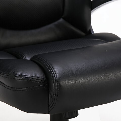 Кресло компьютерное Brabix Premium Favorite EX-577 (пружинный блок, рециклированная кожа, черное) 531934 в Абакане - изображение 8
