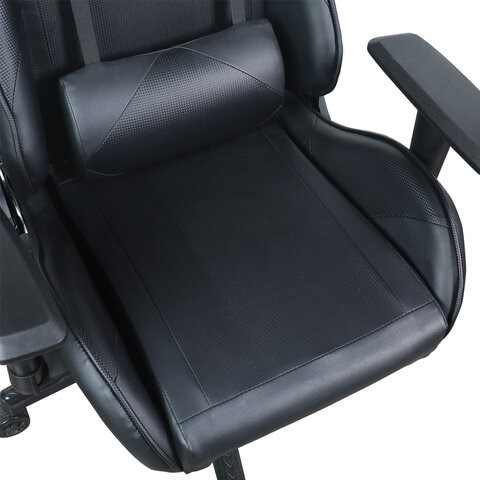 Кресло компьютерное Brabix GT Carbon GM-115 (две подушки, экокожа, черное) 531932 в Абакане - изображение 7