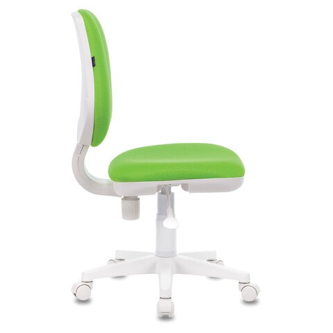 Офисное кресло Brabix Fancy MG-201W (без подлокотников, пластик белый, салатовое) 532414 в Абакане - изображение 2