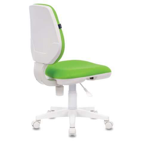 Офисное кресло Brabix Fancy MG-201W (без подлокотников, пластик белый, салатовое) 532414 в Абакане - изображение 3
