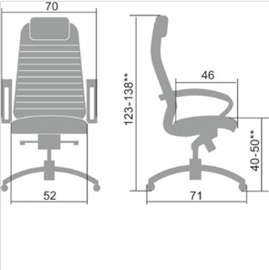 Офисное кресло Samurai K-1.041 темно-коричневый в Абакане - предосмотр 1