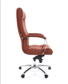 Кресло компьютерное CHAIRMAN 480 Экокожа Terra 111 (коричневая) в Абакане - предосмотр 2