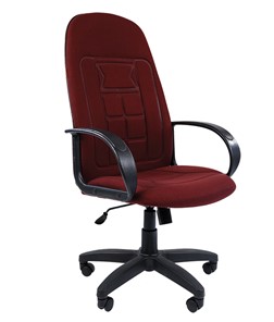 Кресло офисное CHAIRMAN 727 ткань ст., цвет бордо в Абакане