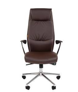 Кресло офисное CHAIRMAN Vista Экокожа премиум коричневая (vista) в Абакане - предосмотр 3